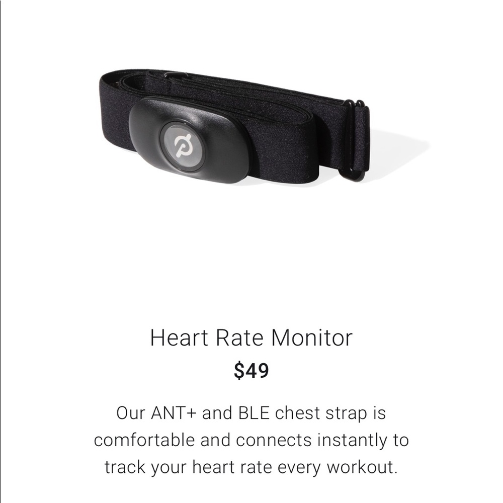 Peloton heart rate monitor